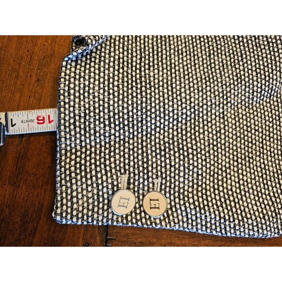 Louis Feraud Textured Coat Woven Design Button-Up Size Large blk Wht - Picture 8 of 10